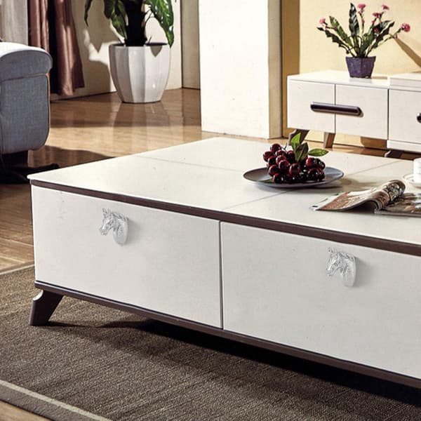 Sett med retro hestehodehåndtak (sølv) Moderne elegant kjøkken