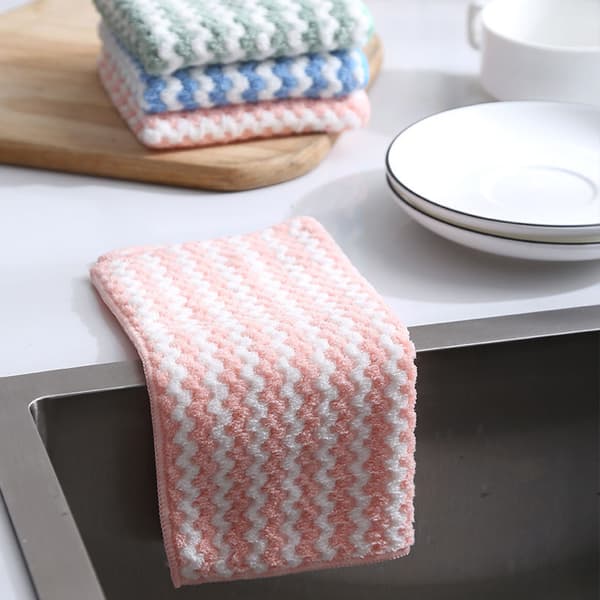 Set med 6 mikrofiber kökshanddukar, extra stora och tjocka