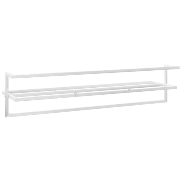 vidaXL Pyyheteline valkoinen 95x25x22 cm rauta Vit 2190