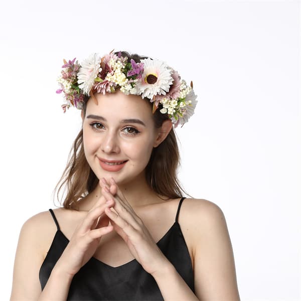 Brudtärna Brud Bröllop Blomsterkrans Hårband
