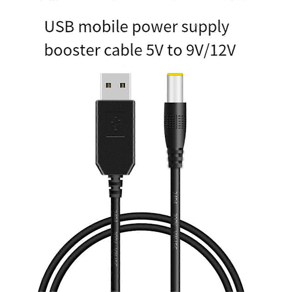 USB Charging Cable DC 5V to 12V 1A Step UP Converter Adapter USB Cable with Boost Component As Shown As Shown
