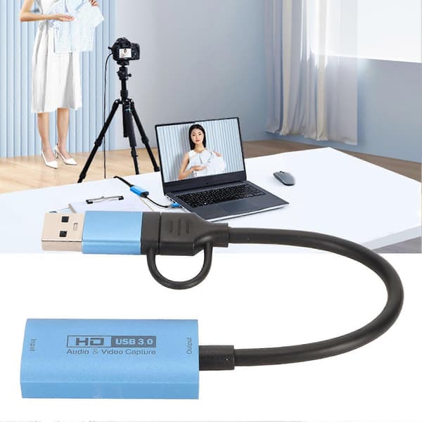 4K Lyd- og Videoopptakskort USB3.0 HD Multimedia Interface til USB C Videoopptaksadapter for Gaming Livestreaming Z29C
