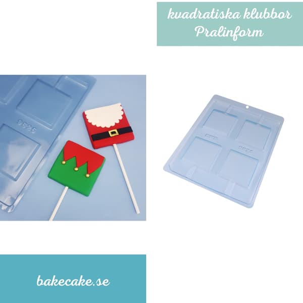 Praline Mold Square Lollipop Chocolate Mold - BWB 9825 Transparent transparent