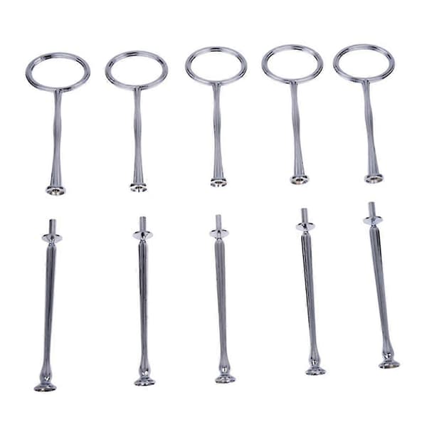5 Wedding Metal 2 Tier Cake Stand Center Handle Rods Fittings Kit