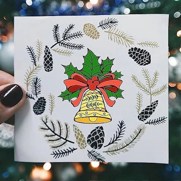 Christmas Nutcracker Pattern Decoration Clear Stamps Christmas Lantern Small Bell Transparent Silicone Stamps for DIY Scrapbooking Embossing Stencils