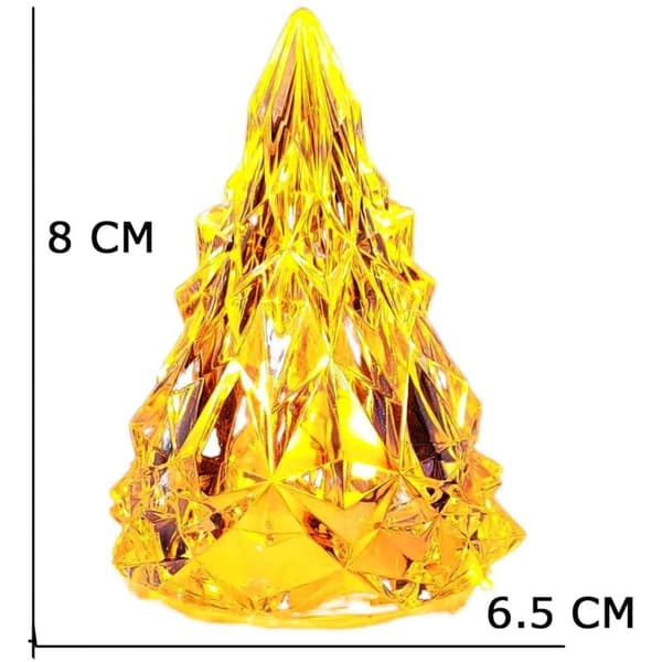 LED krystallpyramide lyslampe nattlampe hjem dekorasjon borddekorasjon størrelse: 8,5x6,5 cm varm gul lysfarge