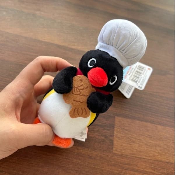 Pingu Cook Plys Taske Charm Nøglering Nøglering Tilbehør Sød Pingvin