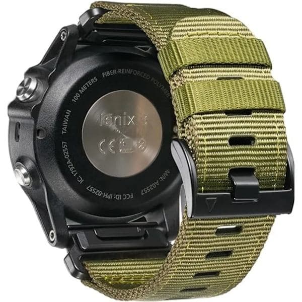 26 mm nylon militærrem til GARMIN FENIX7 7X PRO 6 6X Blød holdbar rem til 965 Instinct Udskiftningsrem Mørkeblå