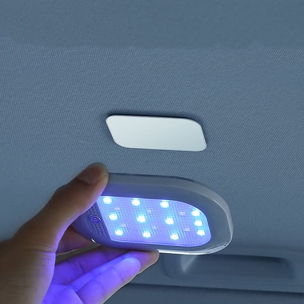 1 stk USB-oppladbar grå LED-leselampe Innvendig taklampe 8 farger som endres