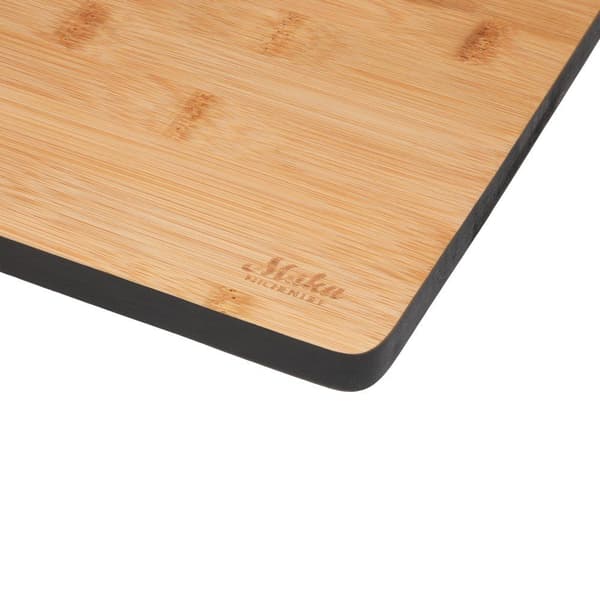 Bambus skærebræt med sort kant 39 × 28 cm