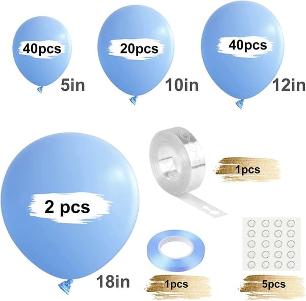 Blå ballonger 102 stk ballonger