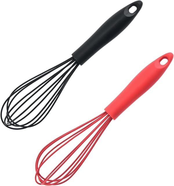 2-pack silikonvispar, non-stick handvispar, multifunktionell handmixer för matlagning och bakning