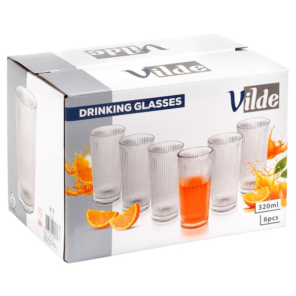 Sæt med 6 glas, 320 ml kapacitet