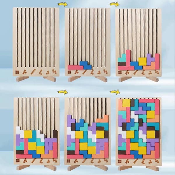 Educational 3D Wooden Block Puzzle for Kids and Teens, Motor Toy [JUN]