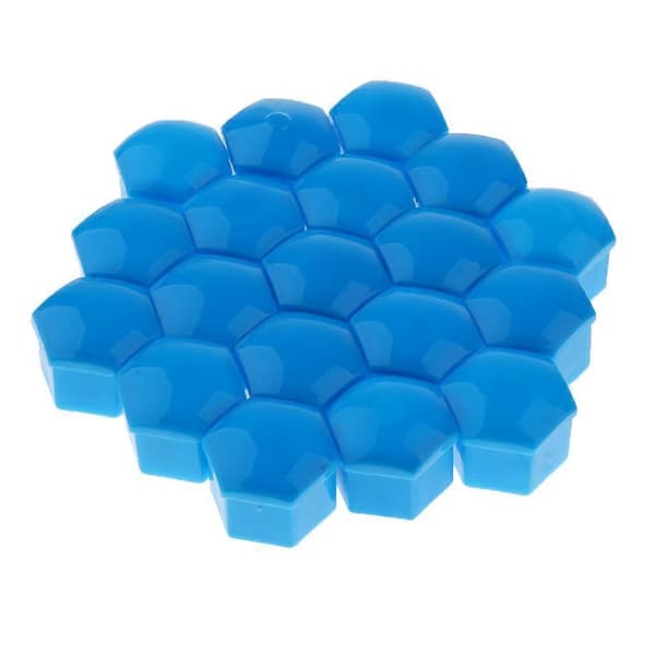 20 stykker skrue 19mm beskyttelseshætte Blå Blue