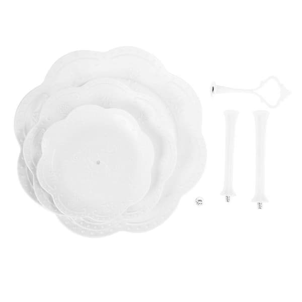 White Cake Stand Round Display For Party Home Decor, 3 Tier Stand [DB]