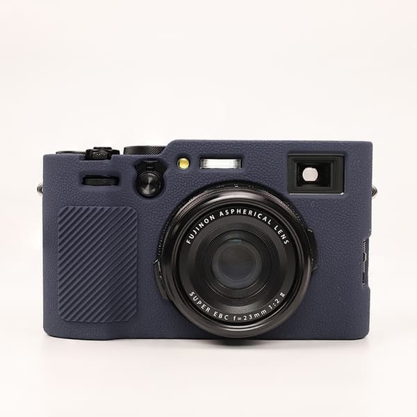 Etui til FUJIFILM X100VI Stødsikkert silikone kameratilbehør (Navyblå) (Navy blue)