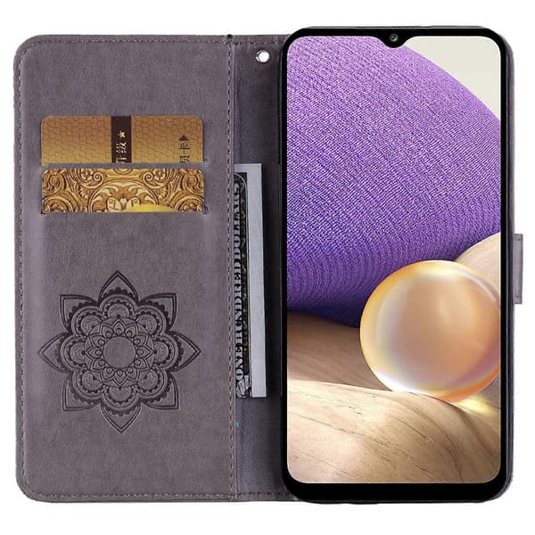 Wallet Case for Samsung Galaxy A35 5G Leather Phone Cover Owl Flower Printed