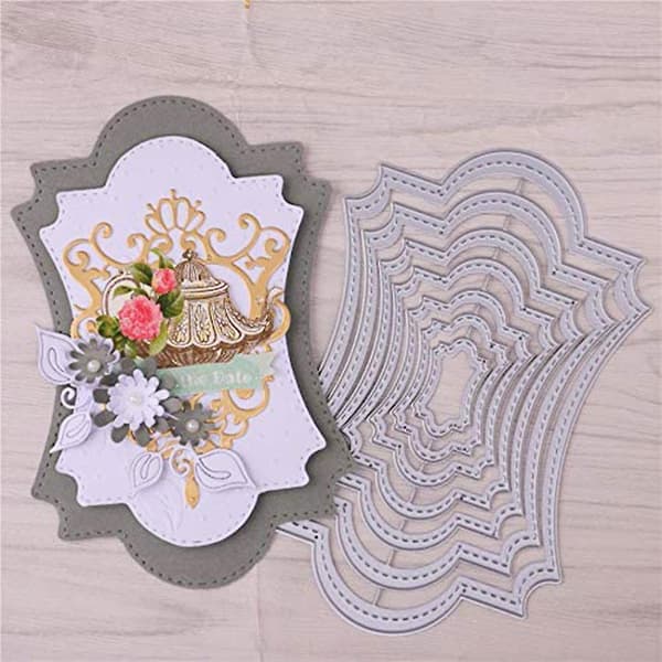 Ramverk Metall Maler Stencil DIY Scrapbook Album Papirkort Mal Form
