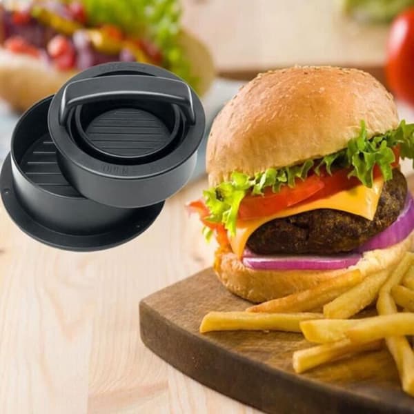 1 Hamburgerpress BBQ Form Hackbiffspress Olika Storlekar Burgare Tillverkare Kök Hackat Kött
