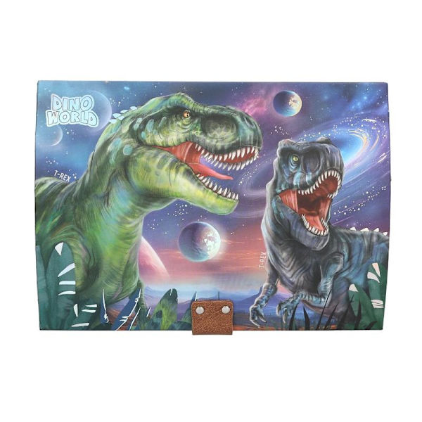 Dino World Skattekiste med kode, lys og lyd