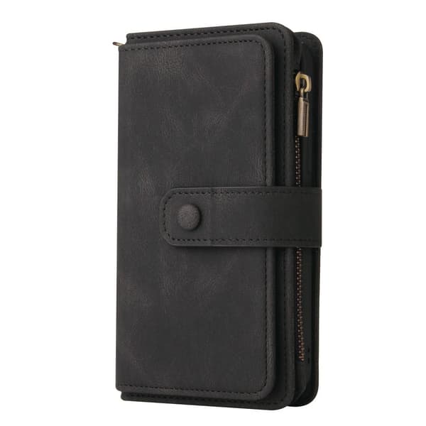 SKALO Samsung A33 5G Large Wallet Case with 17 Compartments - Black