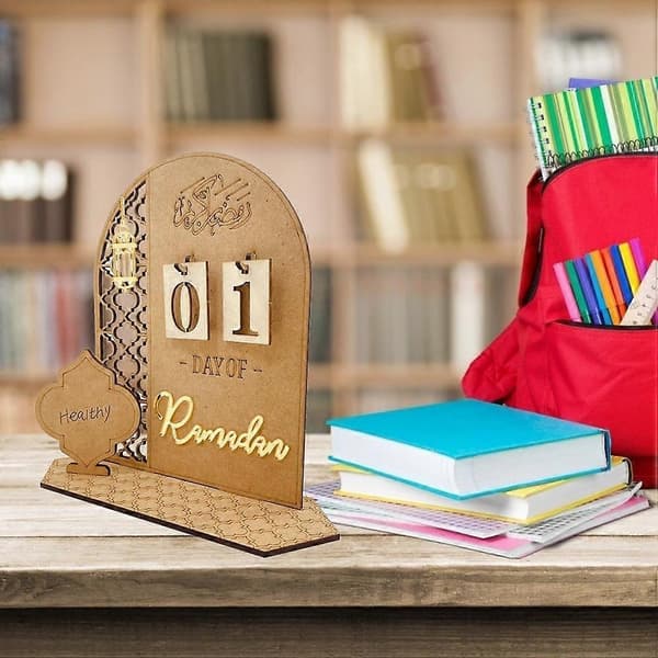 Ramadan Dekorationer Træ Ramadan DIY Nedtællingskalender Ornament Bøn Eid Ramadan Borddekoration