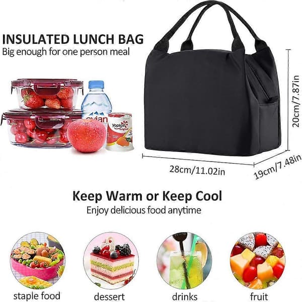 Kjølebag, lunsjbag, sammenleggbar matboksbag vanntett, 8,5L