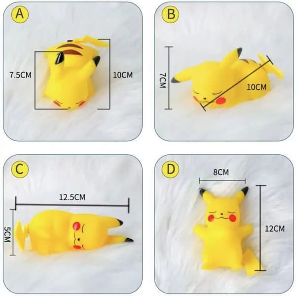 4 stk Pikachu Liten Natt Mini Atmosfærelampe Nattborddekorasjoner 4 STK 4PCS 4PCS
