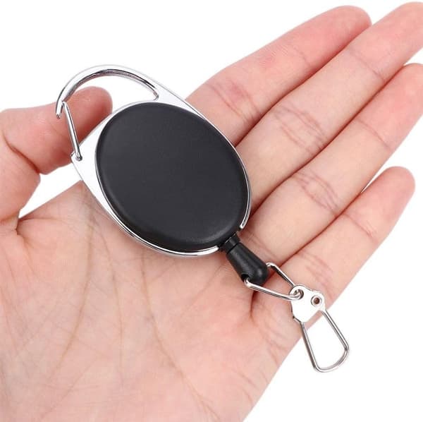 Retractable Keychain - Keychain - Keyrings Adults - Extendable Keychain - Clip Keychain - Zinc Alloy