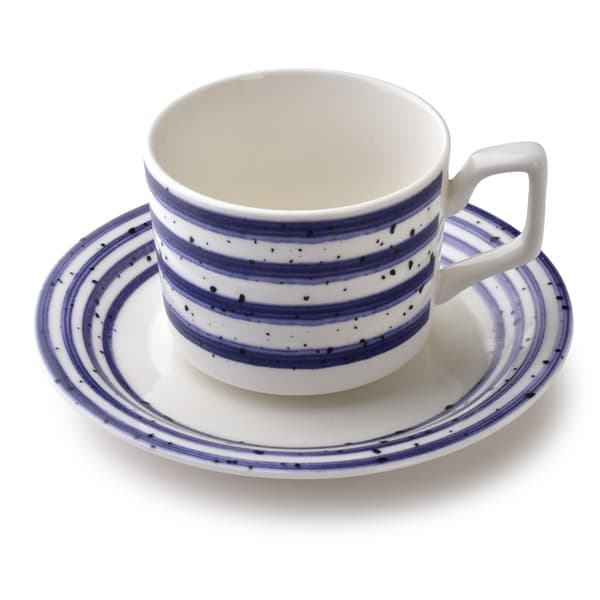 JOY Sæt med 6 blå porcelænskopper med underkopper - Elegant og praktisk