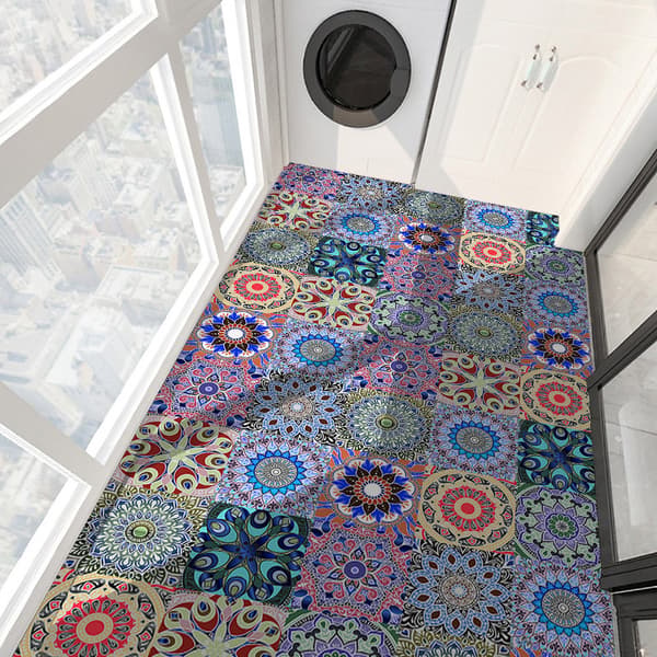 20 ark (15 x 15 cm) Mandala Veggdekor - PVC - Vanntett (stil 6)