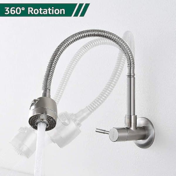 Wall-mounted kitchen faucet 360° rotatable