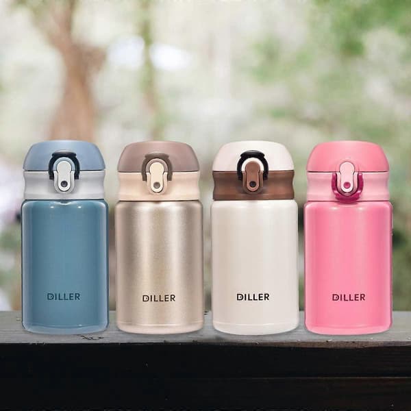 Termospullo - 300ML Mini Eristetty Ruostumaton Pullo, Tiivis Söpö Tyhjiöpullo (Kulta)