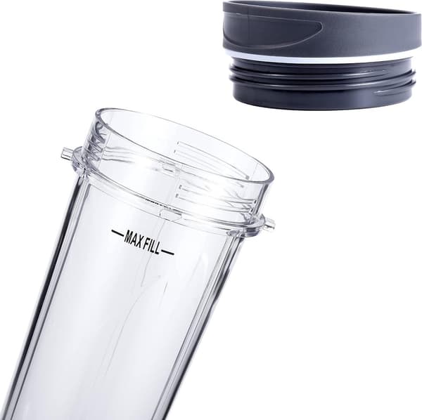 16 oz blenderkopsæt, 6-delt erstatning til Ninja Single Serve, kompatibel med Nutri Ninja-serien