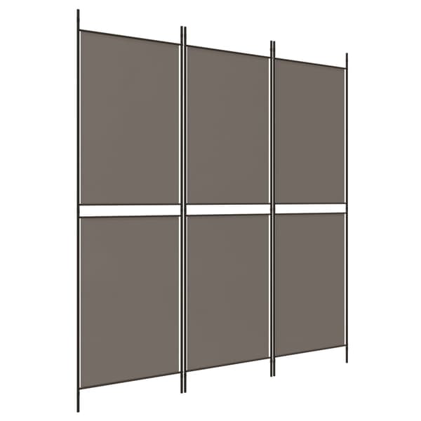 vidaXL Room Divider 3 Panels Anthracite 150 x 200 cm Fabric Antracit 3320
