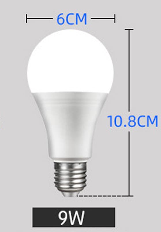 (Väri: Lämmin valkoinen) 10 kpl LED-lamppuja E27-kannalla 9W (vastaa 60W)