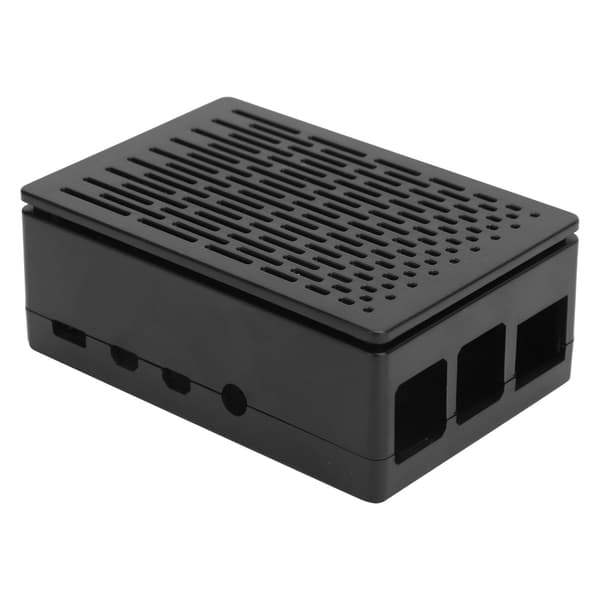 Beskyttende deksel for Raspberry Pi 4B ABS-deksel Reserverte alle porter for HDMI USB A/V Svart
