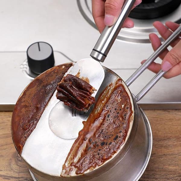 Cleaning Scraper - Stainless Steel Kitchen Spatula, Refrigerator Ice Scoop - for Stove, Grill - Multifunctional