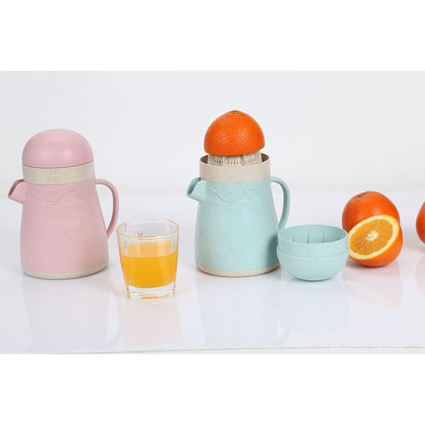 Manuell sitruspresse med 450 ml beholder, dobbeltsidig sitronpresse