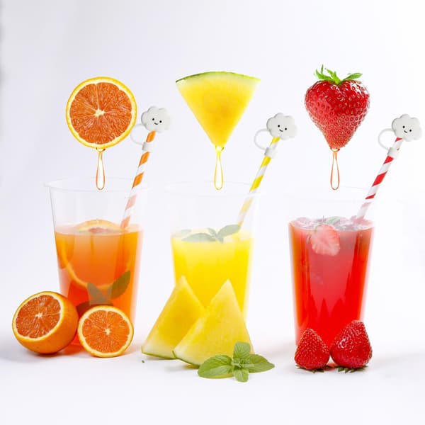Silicone Straw Toppers, Cute Cloud Shaped Straw Covers, Reusable Straw Caps, Dustproof Straw Plugs for 6-8mm Straws (Cloud)