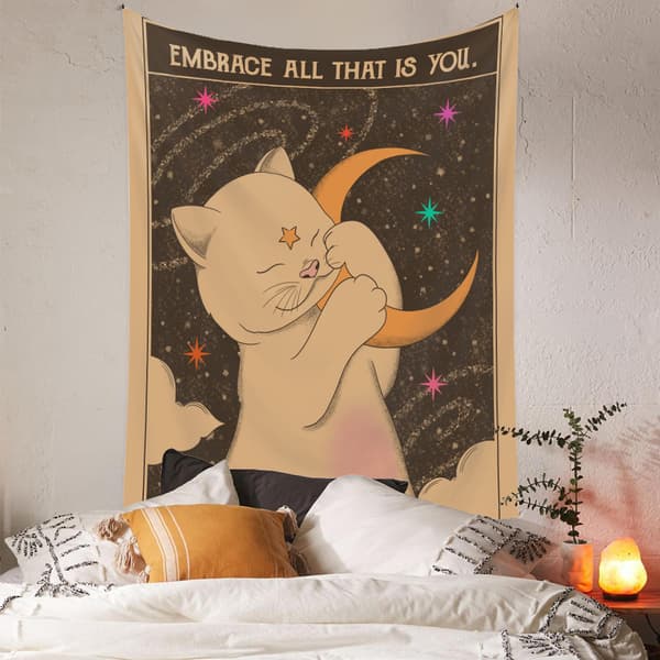150×200cm Bakgrunnsteppe Katt - Katter, Dekorativt teppe