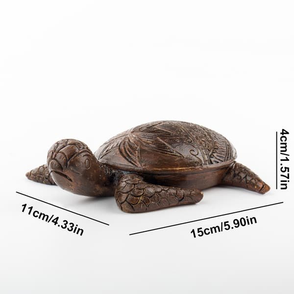 Hawaiian Sea Turtle Wood Carving, Simulation Turtle Figurine, Home Decor