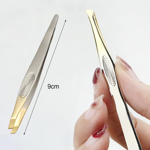 Tweezer, Professional Slanted Eyebrow Tweezer for Eyebrows and