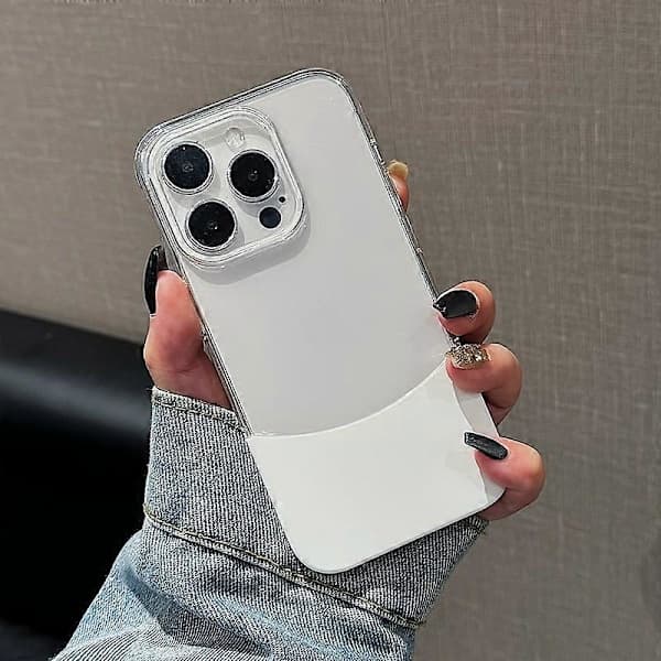 Avtakbart tofarget telefondeksel for iPhone 12 13 14 15 16 Pro Max 16 Plus 11 Deksel Klar Bakside Hard PC Støtsikkert Beskyttelse