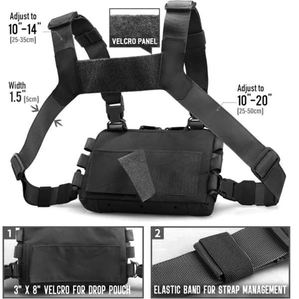 Taktisk bröstväska för jakt och utomhusaktiviteter