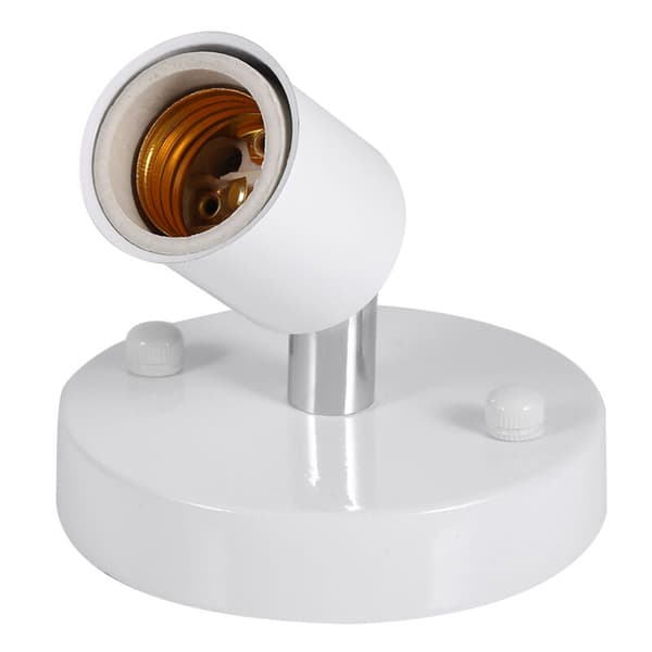 E27 Modern Vintage Ceiling Lamp Wall Lamp Lamp Holder Single Socket Rotatable 180° White