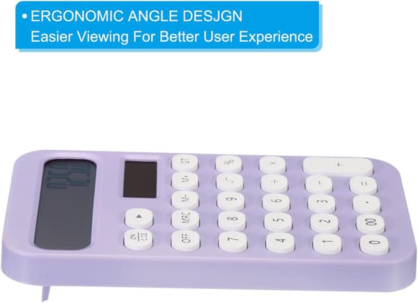 Desktop Calculator, 12-Digit Large LCD Display Standard Function Desktop Calculator Portable Cute Calculator for Home Office