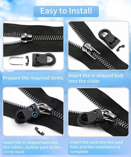 26 Pieces Zipper Pulls - Zipper Repair Kit - Resealable Zipper Pull - Shoes and Jackets - Replacement Zipper - Backpacks