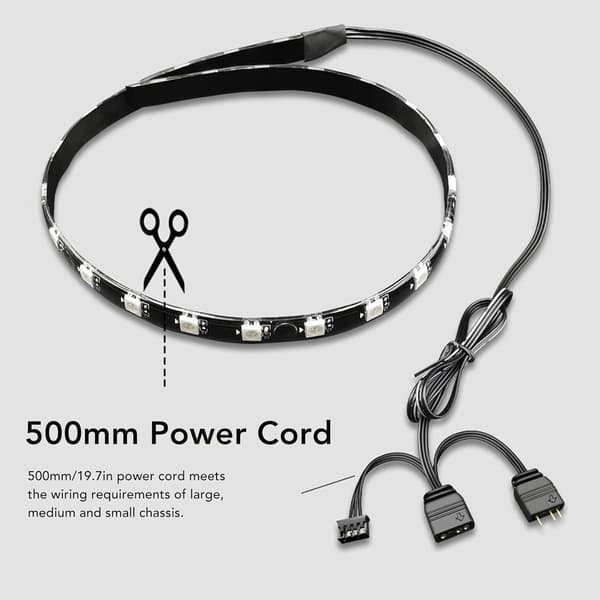 15,7 tommer 5V magnetisk ARGB-stripe ARGB Aura Sync PC LED-stripe for dekorasjon av datakabinett